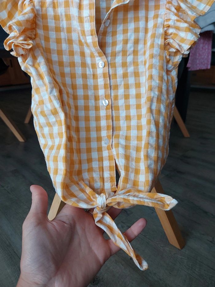 Blouse à nouer Vertbaudet vichy 4 ans - photo numéro 4