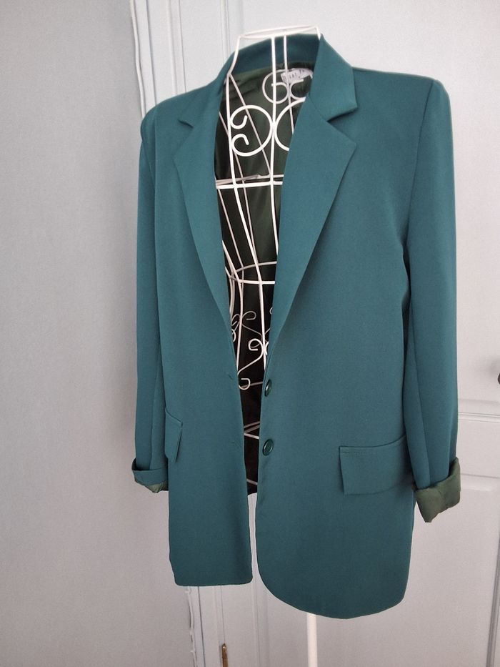 Veste élégante,  couleur vert canard - photo numéro 2