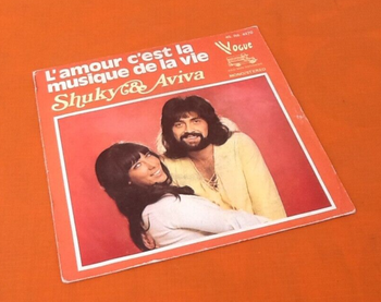 Vinyle 45 tours  Shuky & Aviva  L’ amour c’est la musique de ma vie   (1973)