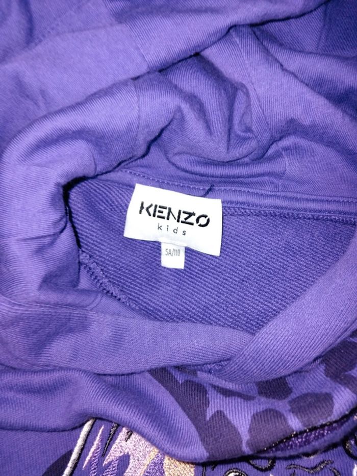 Sweat à capuche Kenzo t5ans 100% coton - photo numéro 7