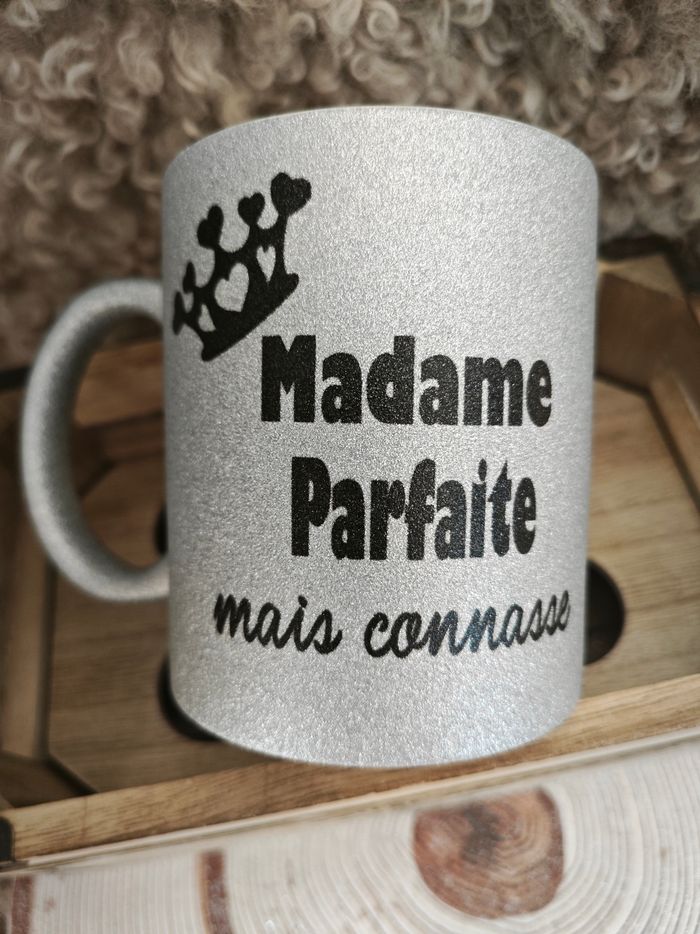 Tasse Glitter Argenté Madame Parfaite - photo numéro 2