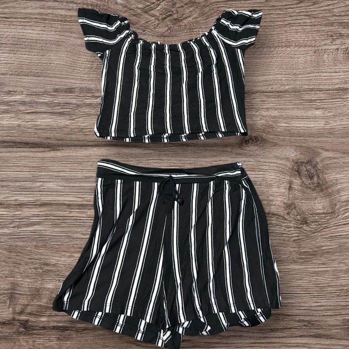 Ensemble Crop top et short rayé - 36/S