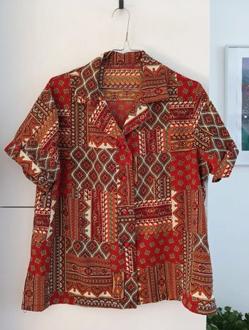 Chemise manches courtes vintage handmade