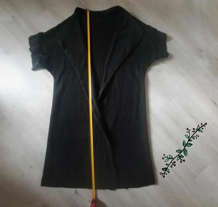 Grande veste  gilet poncho longue en maille fantaisie. - photo numéro 8