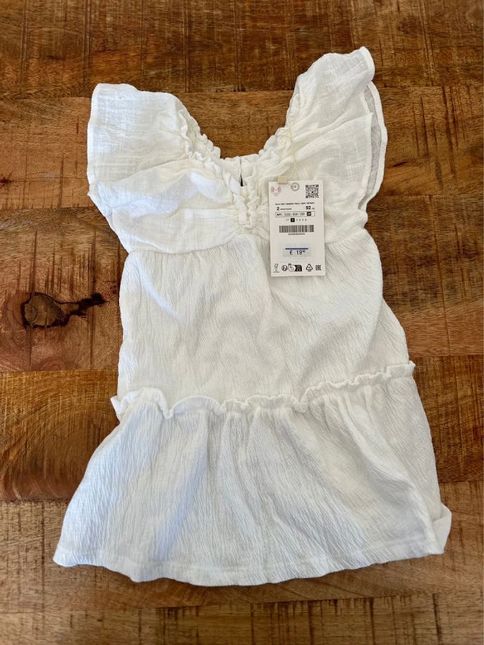 Robe blanche Zara 2 ans
