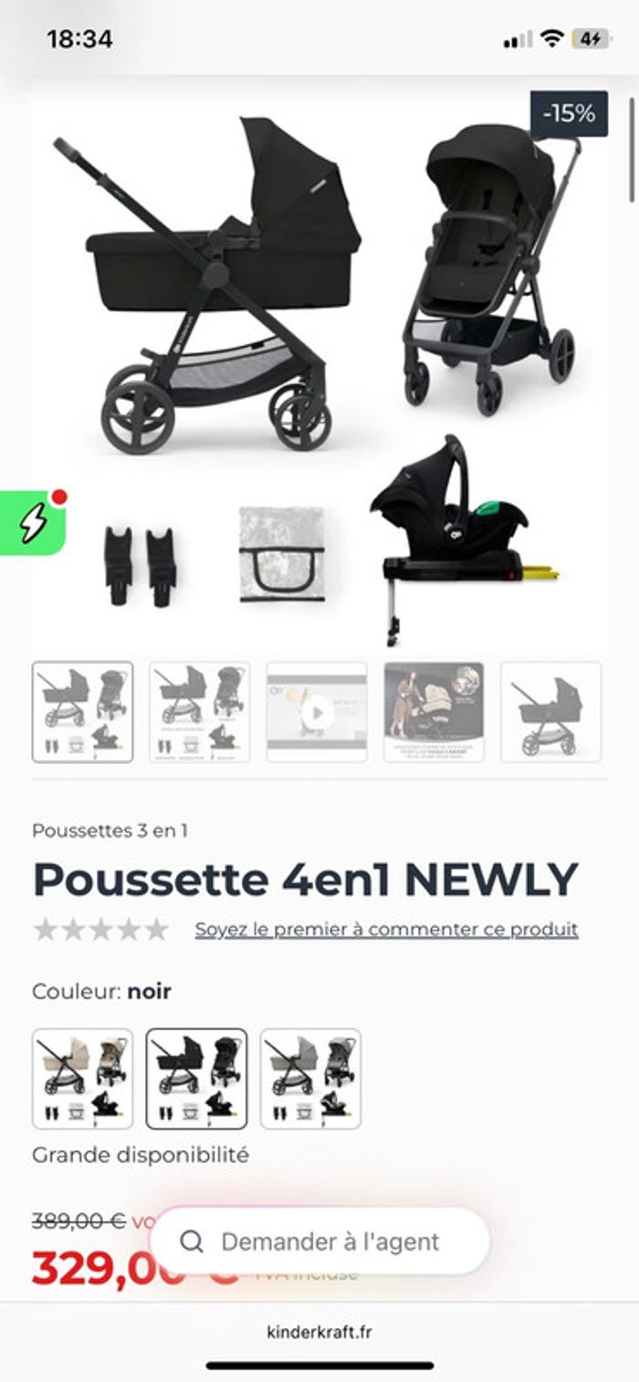 Poussette Newly 4 en 1 - photo numéro 6