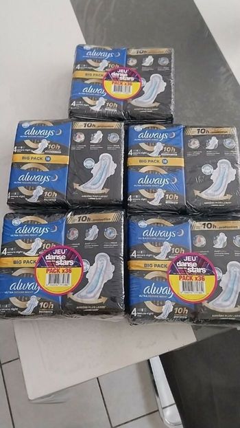 Always 10×18 serviettes taille 4