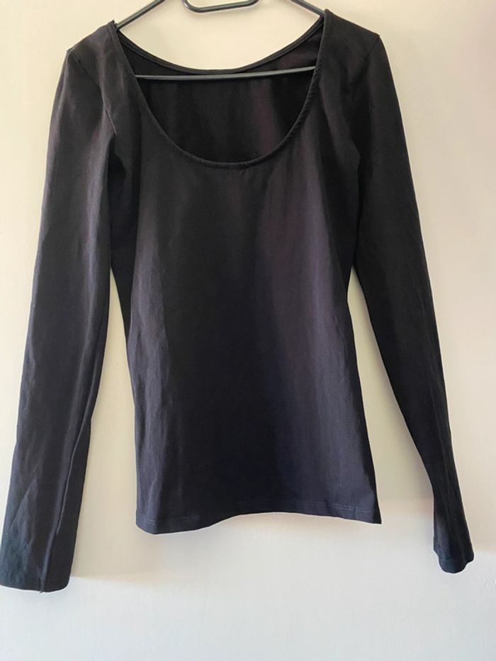 Pull fin / t-shirt manches longues légèrement décolleté dans le dos Flame Taille S - photo numéro 2