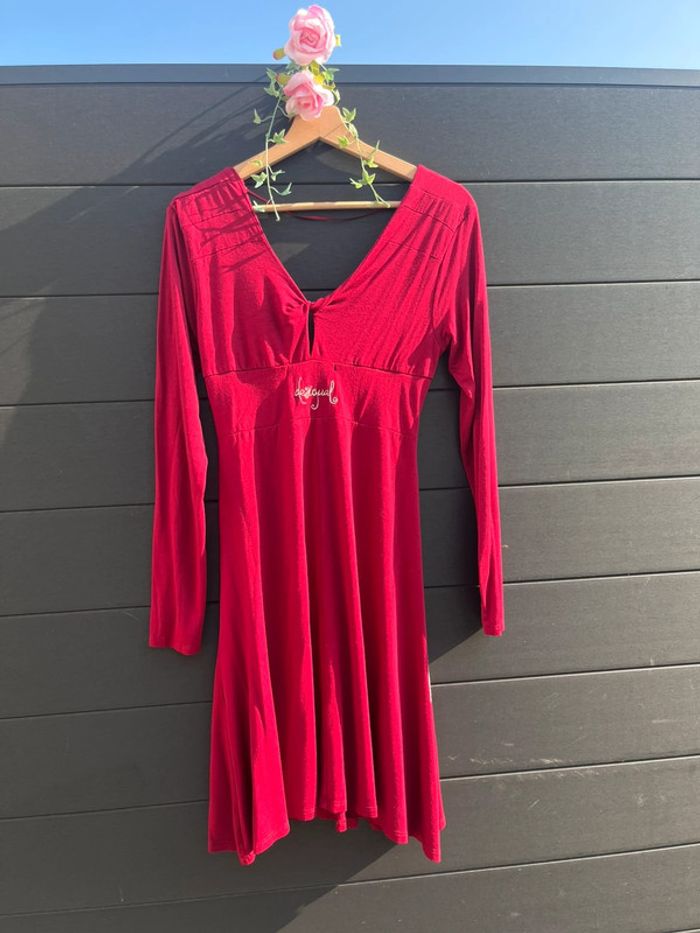 robe en jersey rouge - photo numéro 5