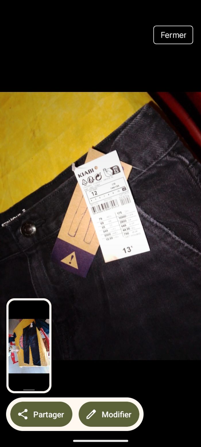 Jean straight taille ajustable kiabi - photo numéro 2