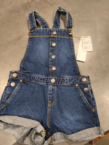 Salopette short Jean fille 9 ans
