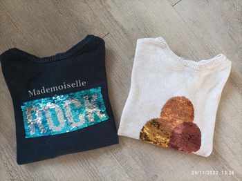 2 pulls mi saison fille 8 ans