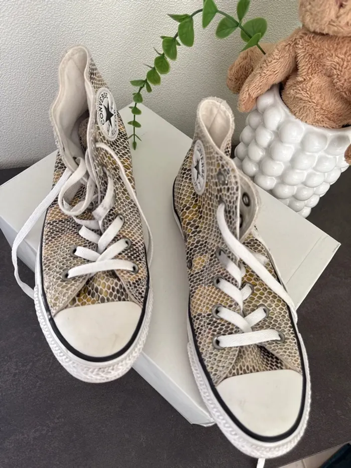 Magnifiques baskets hautes imprimé python 38 - photo numéro 2