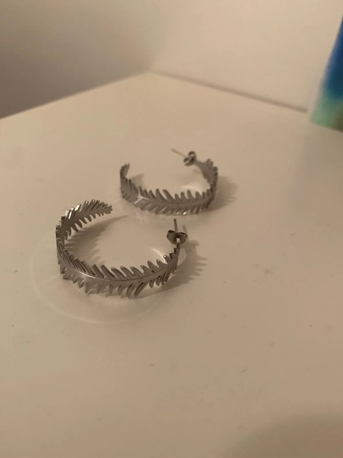 Créoles en acier inoxydable - photo numéro 3