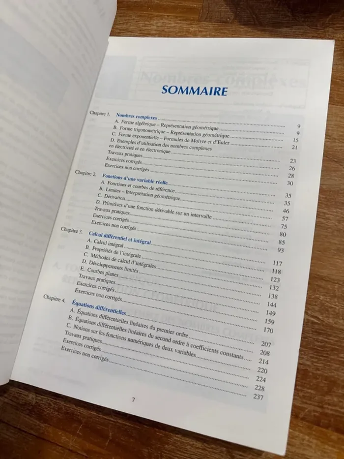 Livre bts industriels groupement mes B, c, d analyse et algèbre tome 1 - photo numéro 7