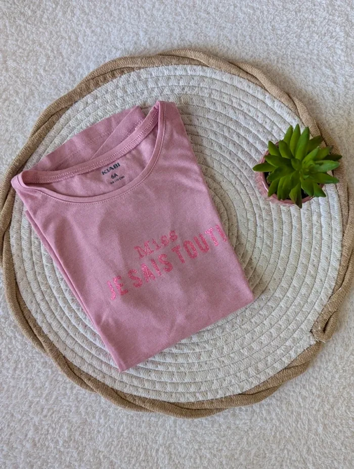 🩷 T-shirt miss je sais tout - 6 ans
