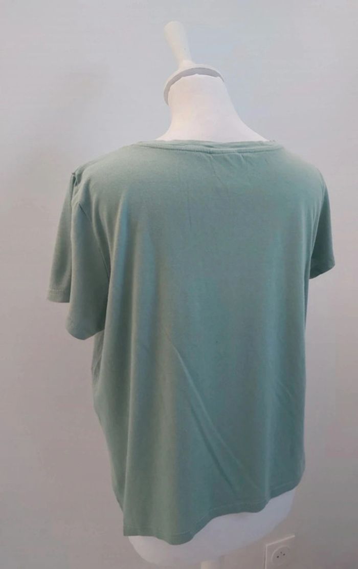 T-shirt manches courtes vert pastel 44-46 - photo numéro 3