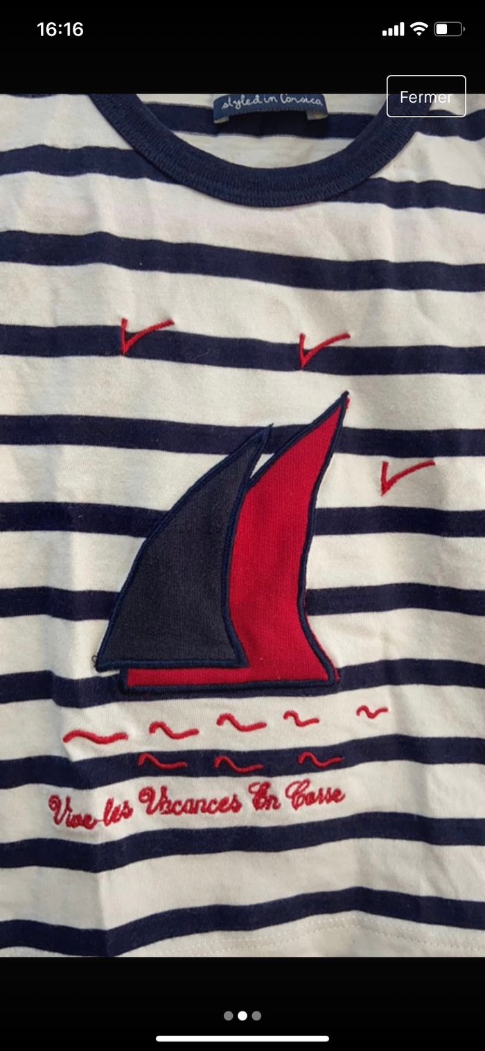 Teeshirt marin - photo numéro 2