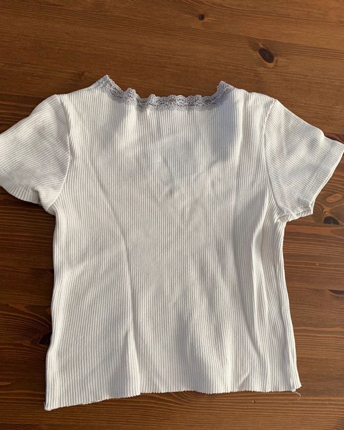 Haut pull&bear blanc taille S - photo numéro 3