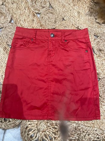 Jupe rouge taille 32/34 en coton