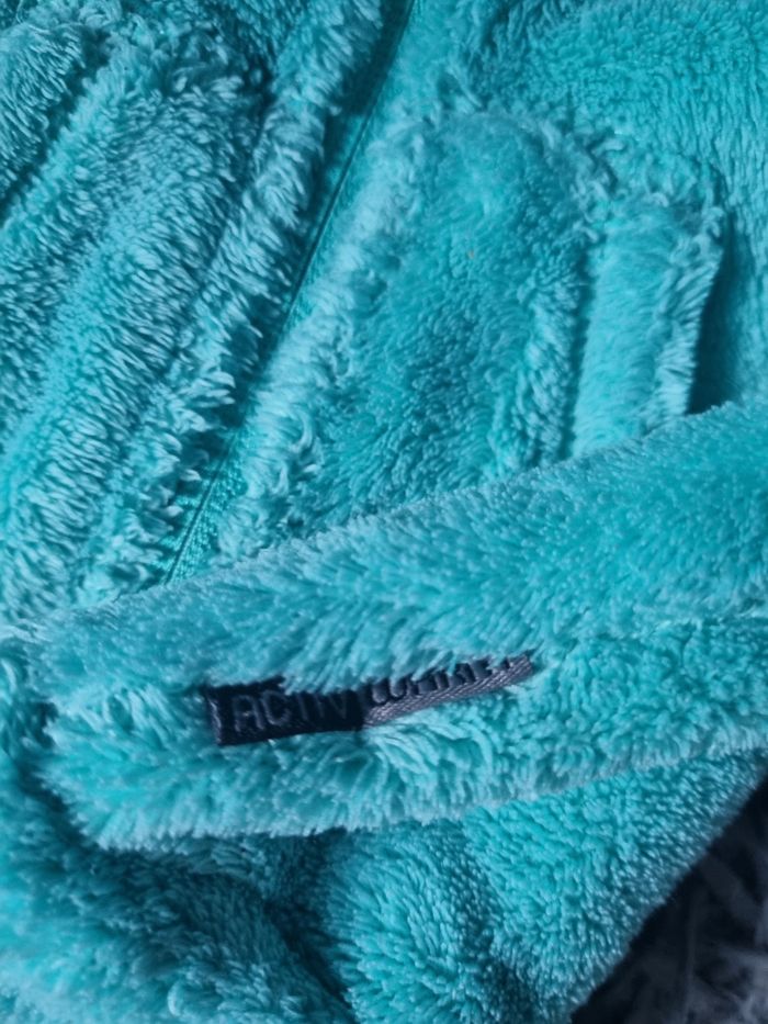 Veste zippée polaire avec capuche vert menthe 4ans - photo numéro 4