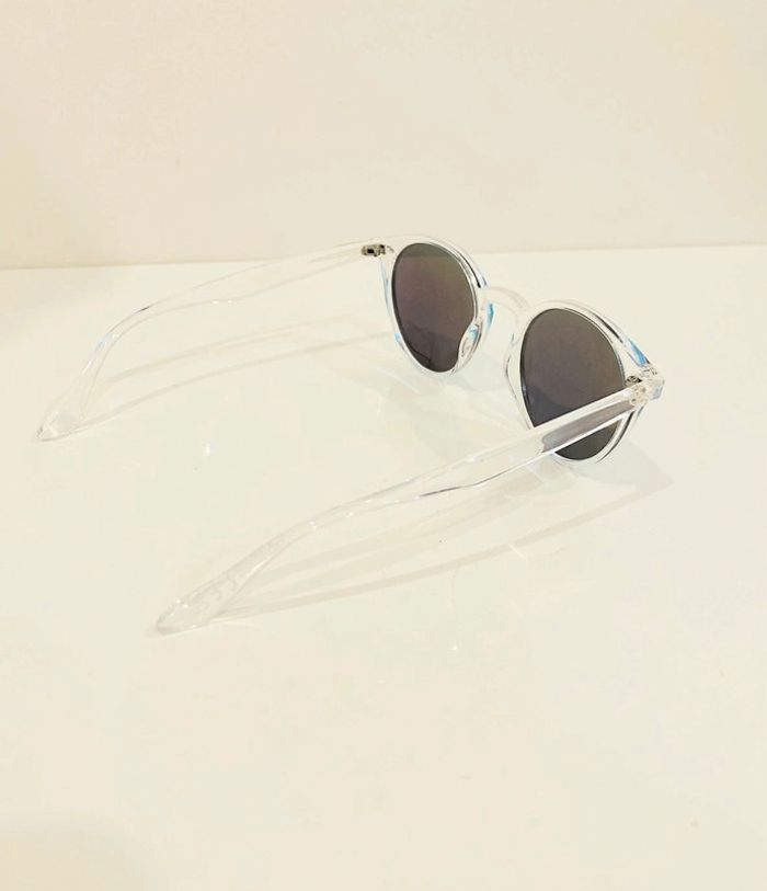 Lunette de soleil mixte Polarisée transparente verres bleus miroités uvprotection catégorie 3 - photo numéro 6