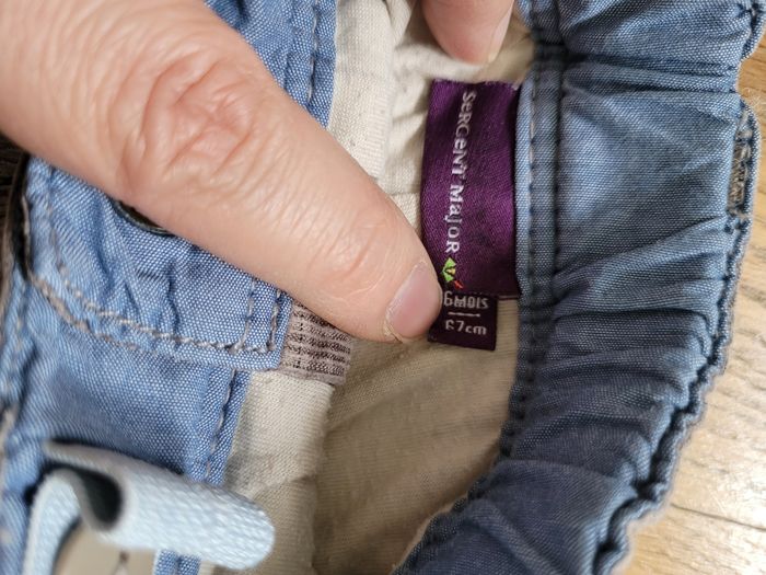 Pantalon doublé coton Sergent Major 6 mois - photo numéro 3