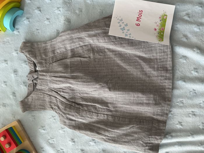 robe sans manches gris chiné 6 mois obaibi - photo numéro 3