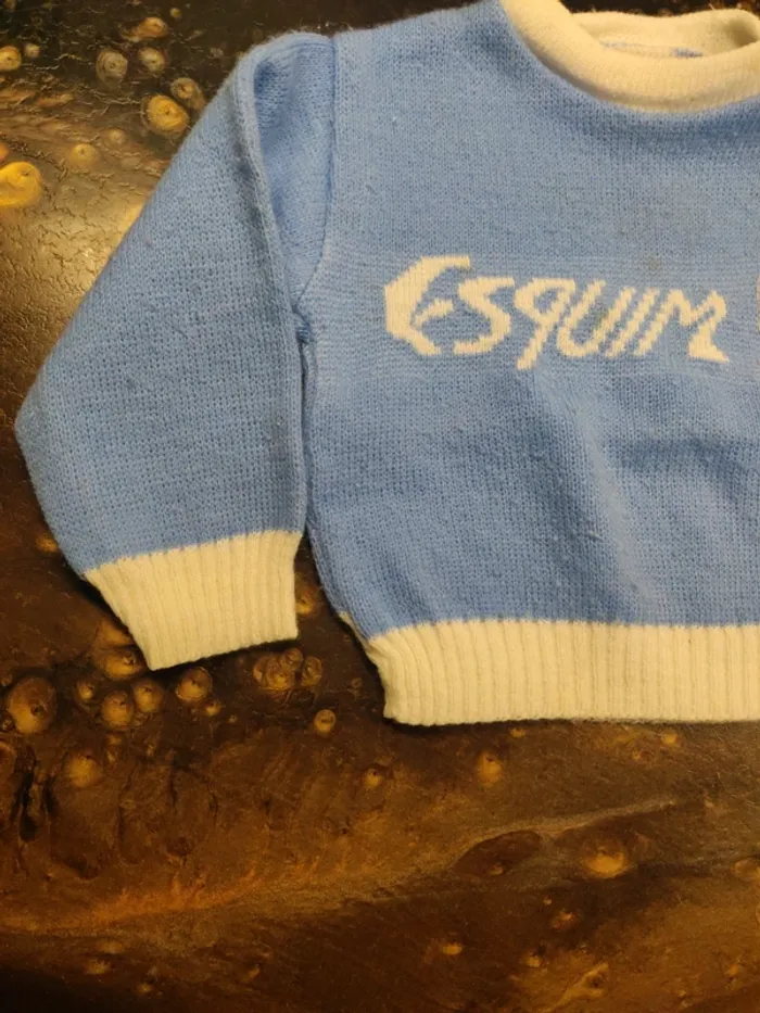 Pull acrylique vintage années 1990 esquimaux 6 mois - photo numéro 5