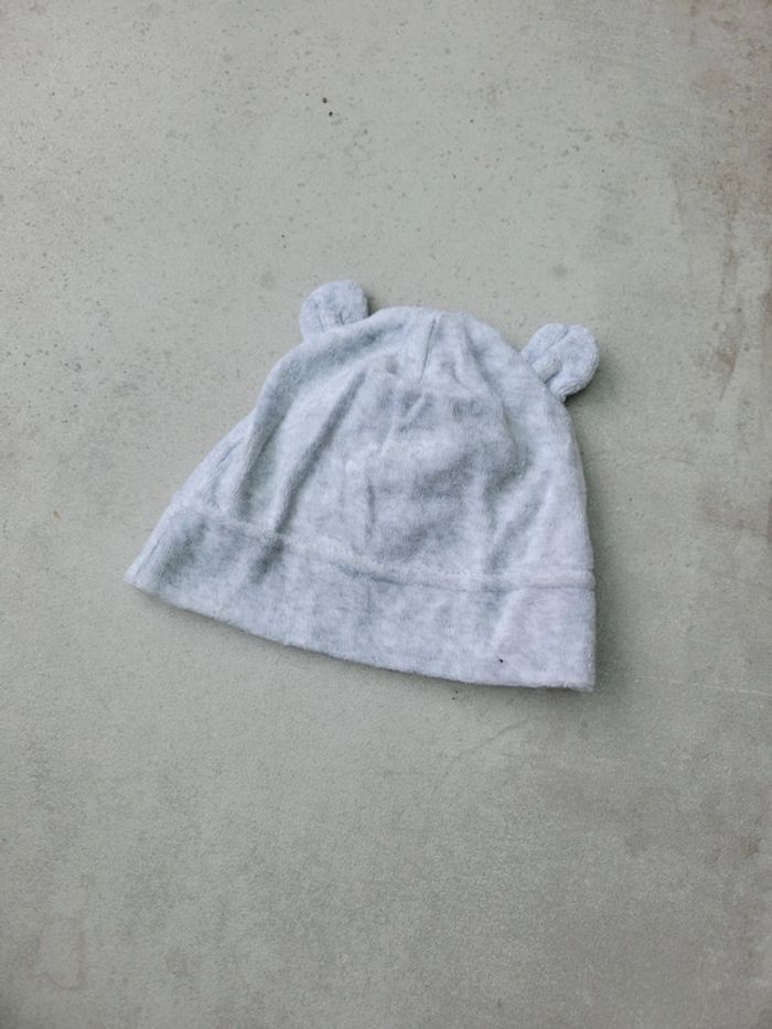 Bonnet gris bébé petit oreille - photo numéro 3