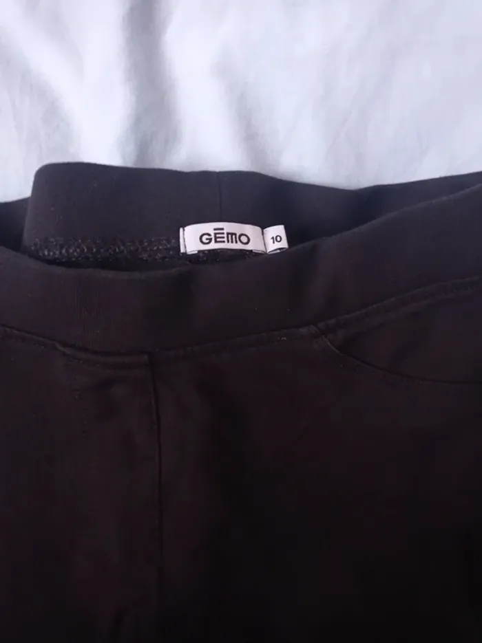 Pantalon élastique noir pour petite fille - photo numéro 3