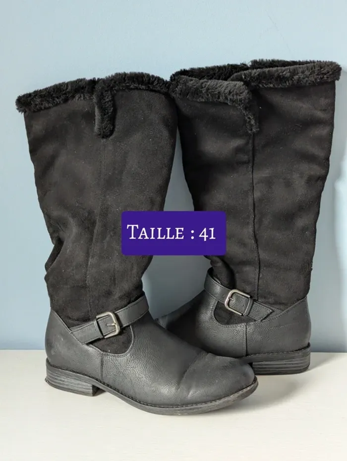 Bottes hautes Gémo fourré 41