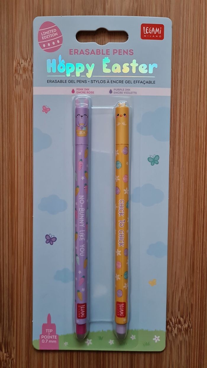 Legami Pâques 2025 Lapin et Poussin de Pâques = 2 Stylos Limited Edition Neufs - photo numéro 2