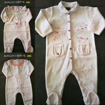 Lot 3 pyjamas velours 9 mois Sergent Major