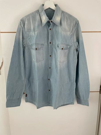 Chemise en jean bleu clair L