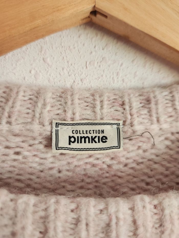 Pull rose pâle Pimkie femme – Taille XS – Boutons décoratifs – Bon état - photo numéro 3