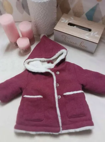Manteau à capuche neuf avec étiquette Vertbaudet fille 3 mois 60 cm