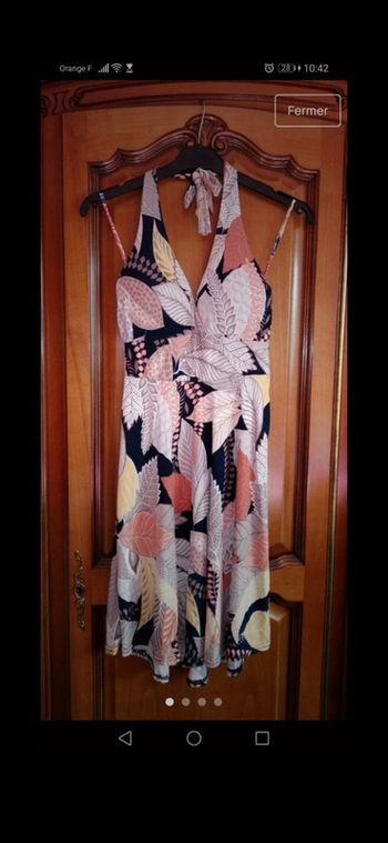 Robe été fleurie push up décolleté