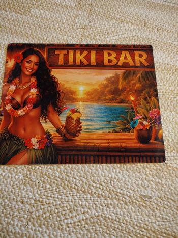 plaque publicitaire motif tiki bar neuf