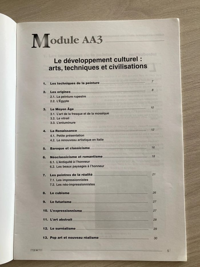 Fascicule CNED Arts appliqués : Développement culturel - photo numéro 2