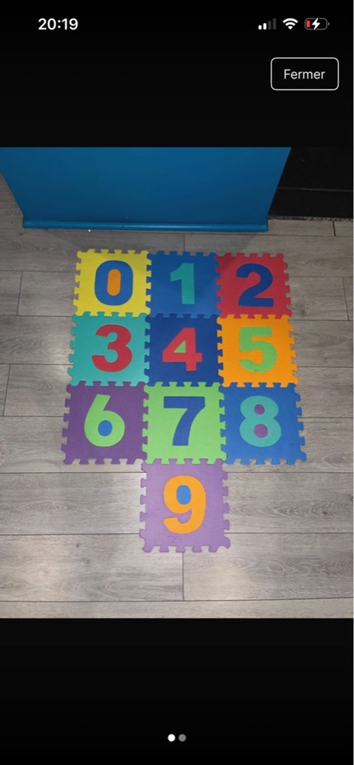 Tapis en mousse dalles chiffres