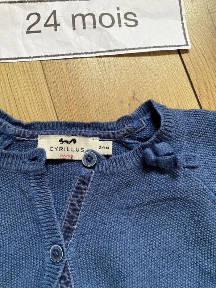 Gilet bleu cyrillus 24 mois - photo numéro 2
