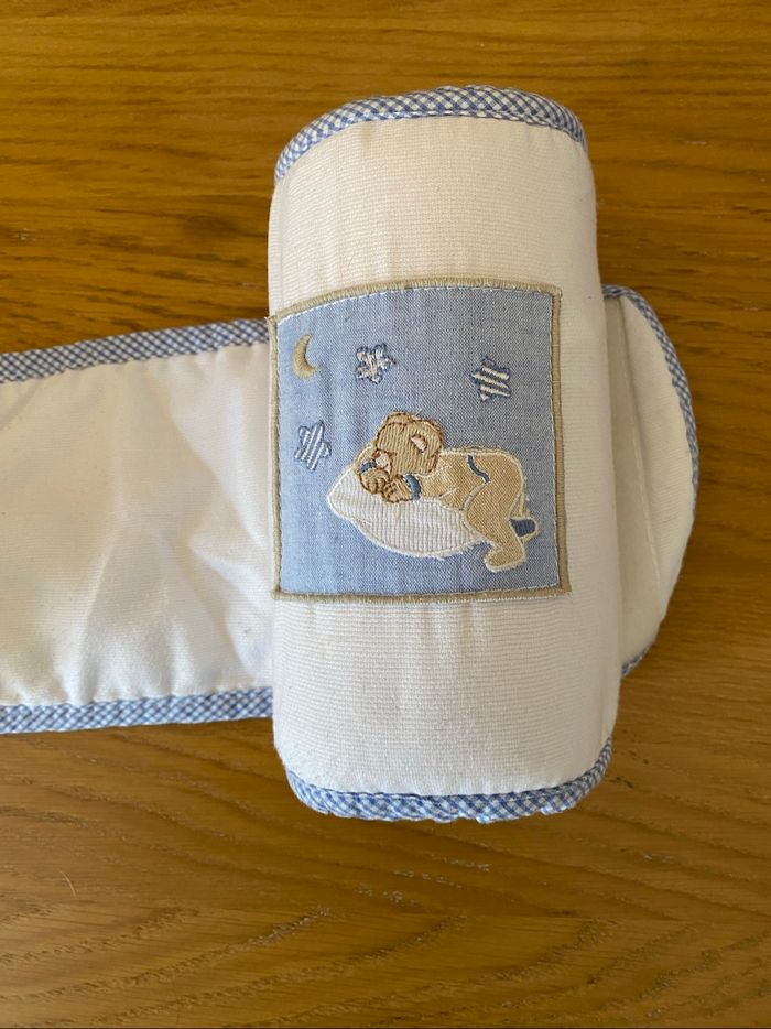 Coussin cale bébé positionneur blanc/bleu réglable - photo numéro 3