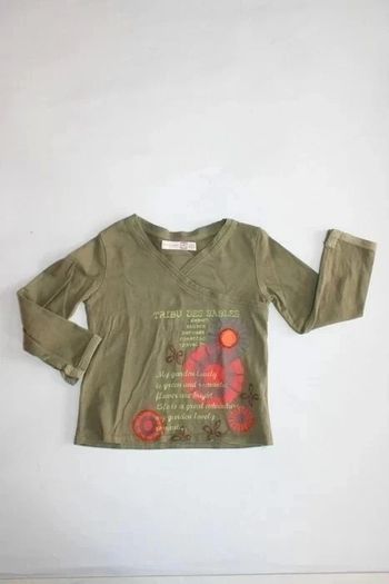 Tee shirt kaki Tape à l'oeil manches longues