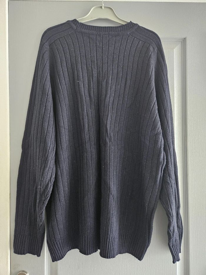 Pull décontracté en mailles à rayures homme - Taille L 46 / 48 - Bartteck - Marine - photo numéro 4