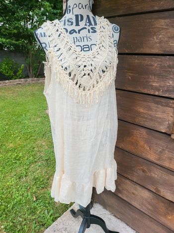 Robe de plage macramé hippie bohème festival 46
