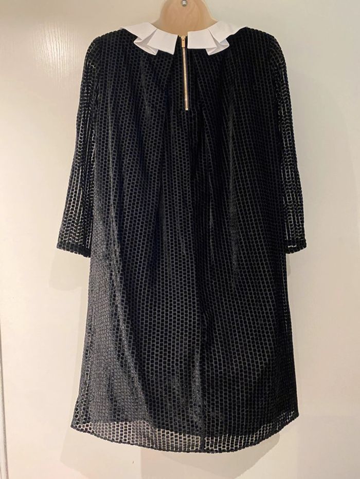 Claudie Pierlot, robe noire blanche plumetis chic - photo numéro 2