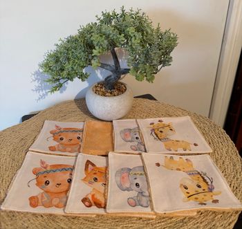 Lingettes animaux hippie orange 