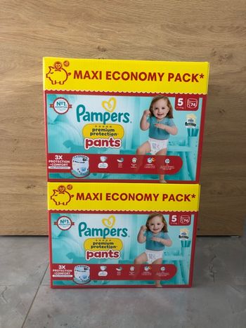 Lot 2 cartons Pampers protection premium pants taille 5