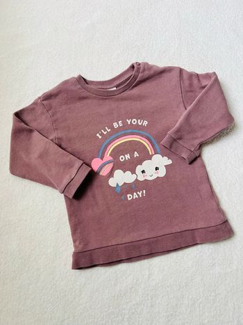 Sweat H&M violet 12-18 mois